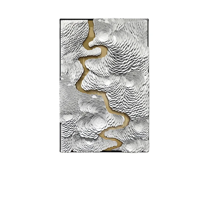 3D Three-dimensional Art French Hanging Cream Style Model Room Decorative Painting Entrance Painting Leather C