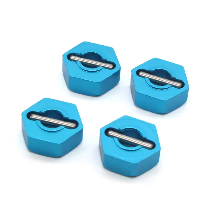 4Pcs 1/10 RC Car 12MM Hub Metal Hexagonal for 94103 94105 94106 94107 94108 94122 Etc RC Car Upgrade Parts
