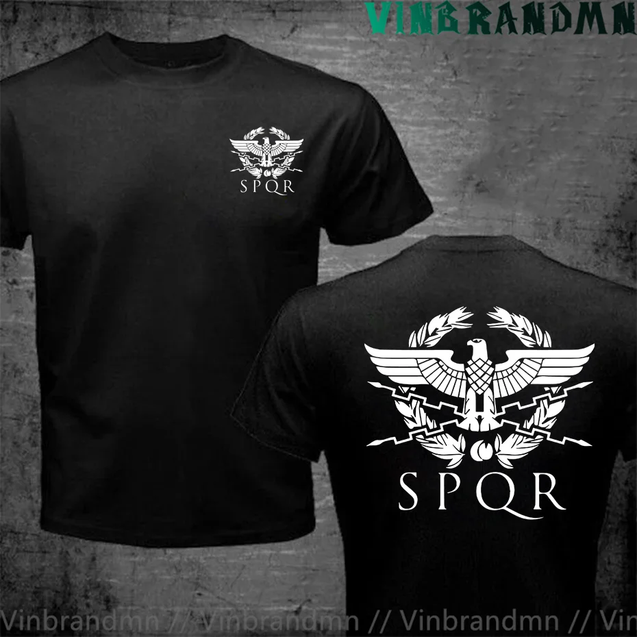 Camiseta Vintage SPQR RoMan Empire Standard Shield para hombre, Camiseta militar del Senado romano de Roma SPQR, Camiseta Retro personalizada para hombre
