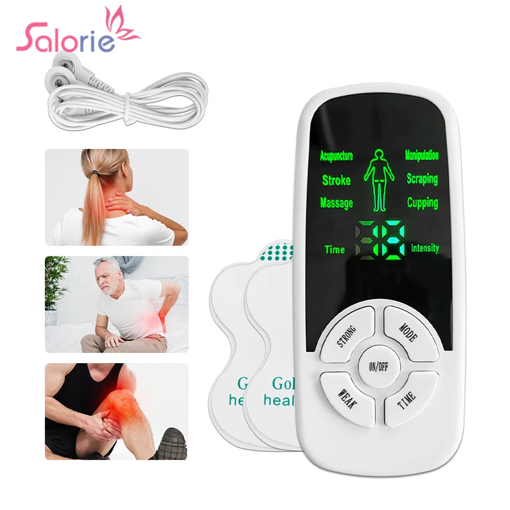 

6 Modes Electric Tens Unit Machine Pulse Massager Muscle Stimulator Therapy Pain Relief Digital Massage Meridian Body Massager