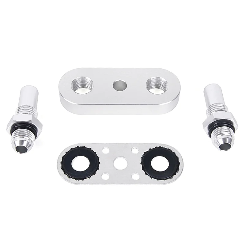 

Transmission Cooler Line Adapter Plate With 6AN Fittings Seal For 6L80E For 6L90E 8L90E