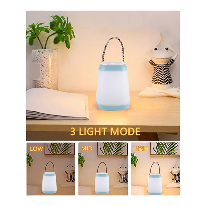 

AB15-Night Light For Kids, USB Rechargeable Nursery Lamp Portable Camping Lantern With 3 Light Modes For Camping( 1 Pack)