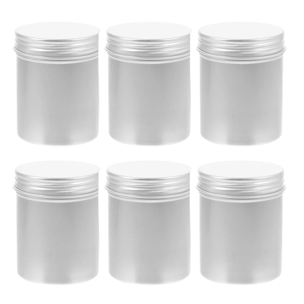 

6 Pcs Aluminum Box Refillable Jar Cream Container Powder Filling Food Small Cosmetics Travel