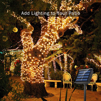 12/22M Solar Fairy Lights String Christmas Tree Decoration Birthday Wedding Party Outdoor Garden Ornament Waterproof Solar Lamps