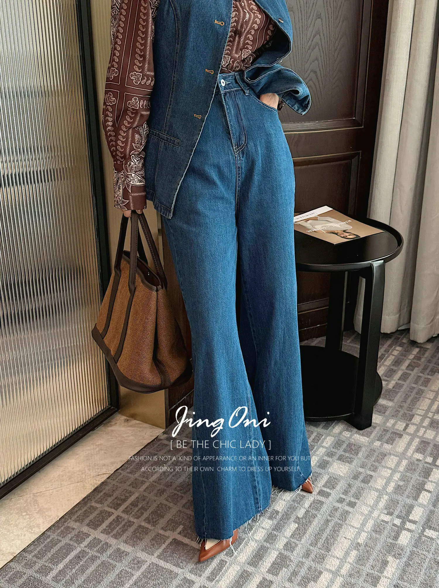 

Джинсы Брюки-карго Y2K Женская одежда Осень 2025 Корейский модный стиль Элегантные длинные джинсовые брюки Широкая высокая талия Новый шик