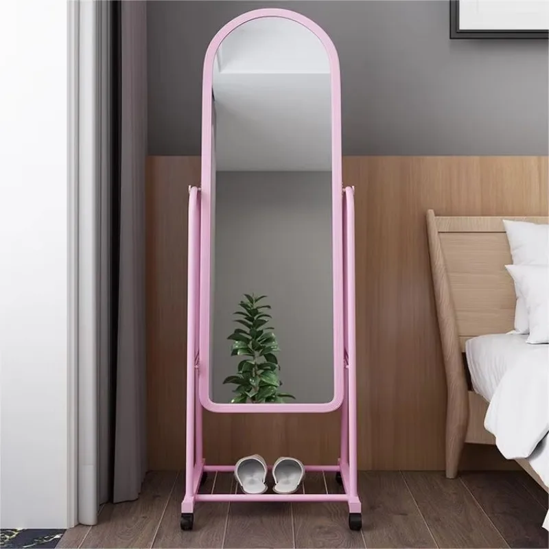 

Student dormitory bathroom, bedroom with stand, vaulted floor mirror, full-length makeup mirror