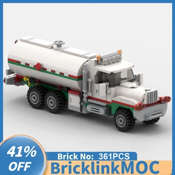 New 361pcs MOC city engineering Octan fuel truck model DIY creative ideas children&#x27;s toy birthday gift technology building blocks