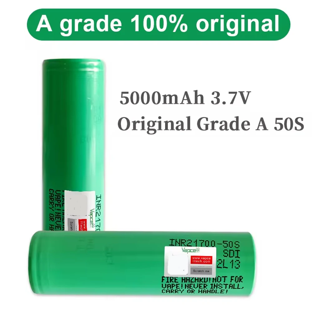 1-8 Stuks 50S Inr 21700 5000 Mah 25/40A 3.7V Lithium Batterijen Oplaadbare Sterkste Ontlading 21700 Mobiele Voor Batterij Gereedschap