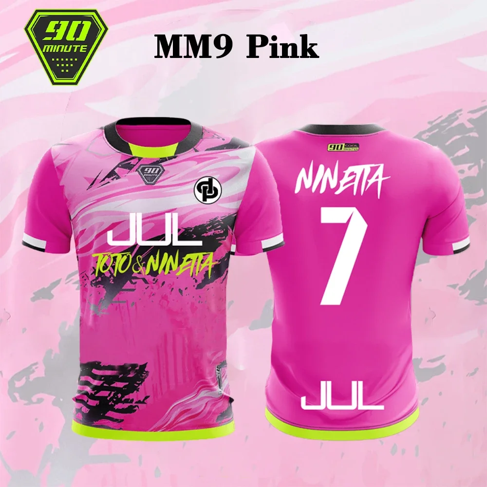 MM9 JUL 90-Minuten-Serie 3D-Sport, schnell trocknend, atmungsaktiv, Herren-T-Shirt, Fußballtrikot, Teamtraining, Rennen, Eltern-Kind-Kurzarm