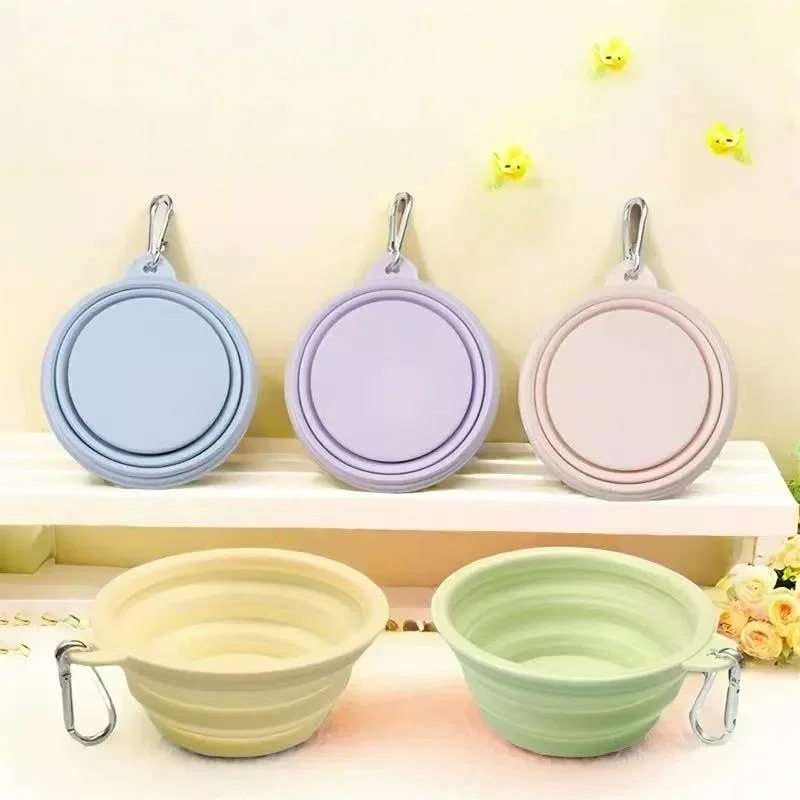 Foldable Pet Bowl, Portable Travel Water Bowl, Outdoor Drinking Feeding Basin for Dogs and Cats