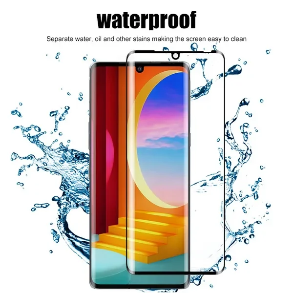 Protectores de pantalla curvos 3D para LG Velvet HD, película protectora antirotura de vidrio templado, cubierta completa para teléfono LG Velvet 5G