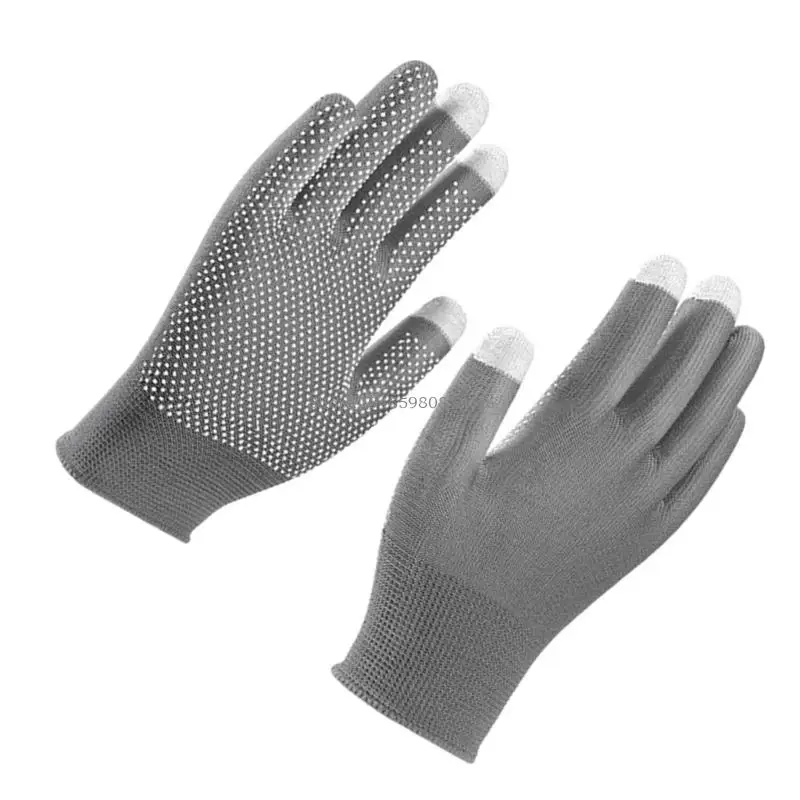 قفازات واقية رقيقة المظهر تعمل باللمس، مزيج من ألياف الكربون المستجيبة، طلاء مانع للانزلاق من أجل بيئة عمل دقيقة