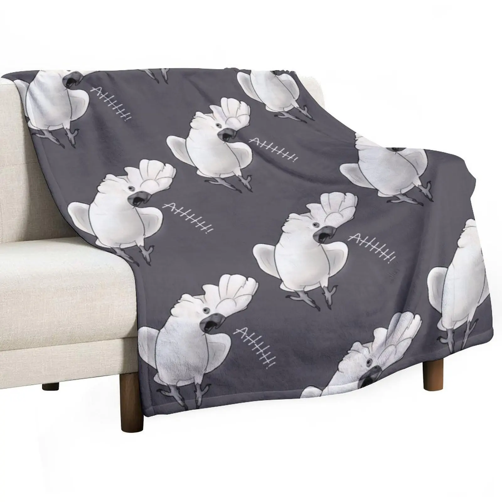 

Screaming Cockatoo Throw Blanket Blankets For Sofas Luxury Blankets