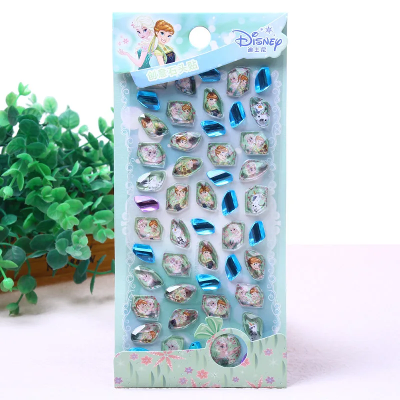 Stiker 3D Putri Disney Elsa Model Baru, Stiker Kartun Lucu Sophia Stone Frozen, Hadiah Kreativitas DIY, Stiker Berlian Putri Duyung