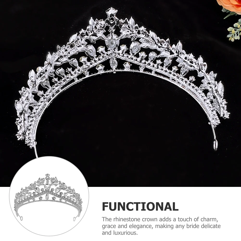 Crown Hair Accessory Cosplay Accessories Birthday Bride Crowns for Wedding Fairy Women Rhinestone Pageant Miss Bridal