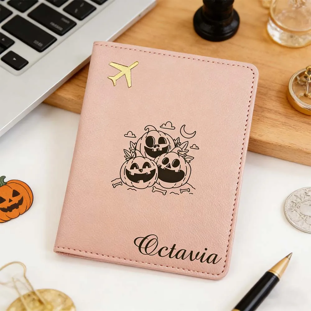 

Персонализированная обложка для паспорта с именем, подарок на крестины, держатель для паспорта из веганской кожи, классический стиль, 1 шт.