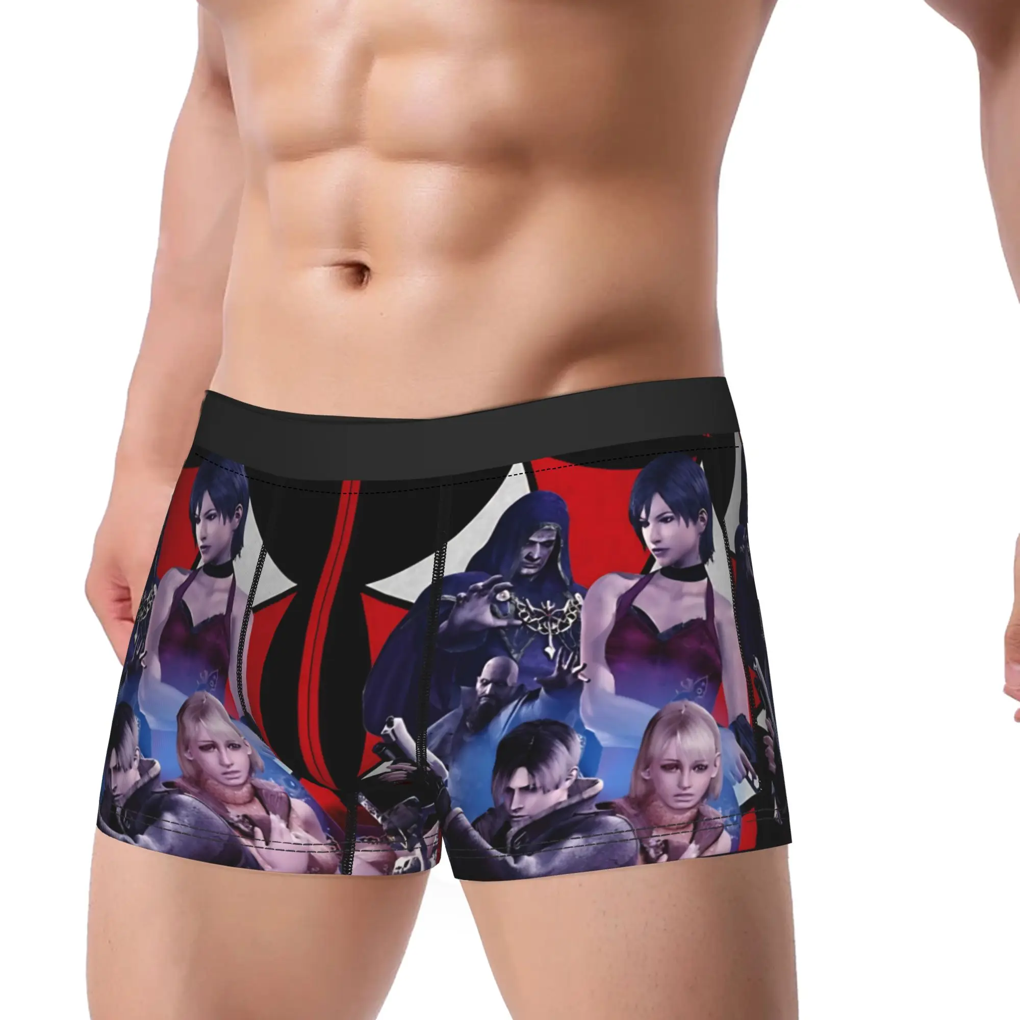 

Men Resident Evil Underwear Horror Games Sexy Boxer Briefs Shorts Panties Homme Breathable Underpants Plus Size
