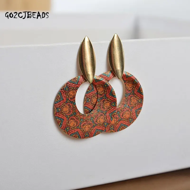 Pendientes de estilo étnico para mujer, aretes bohemios ahuecados, pendientes de borla de Metal, joyería para mujer y niña, moda Punk