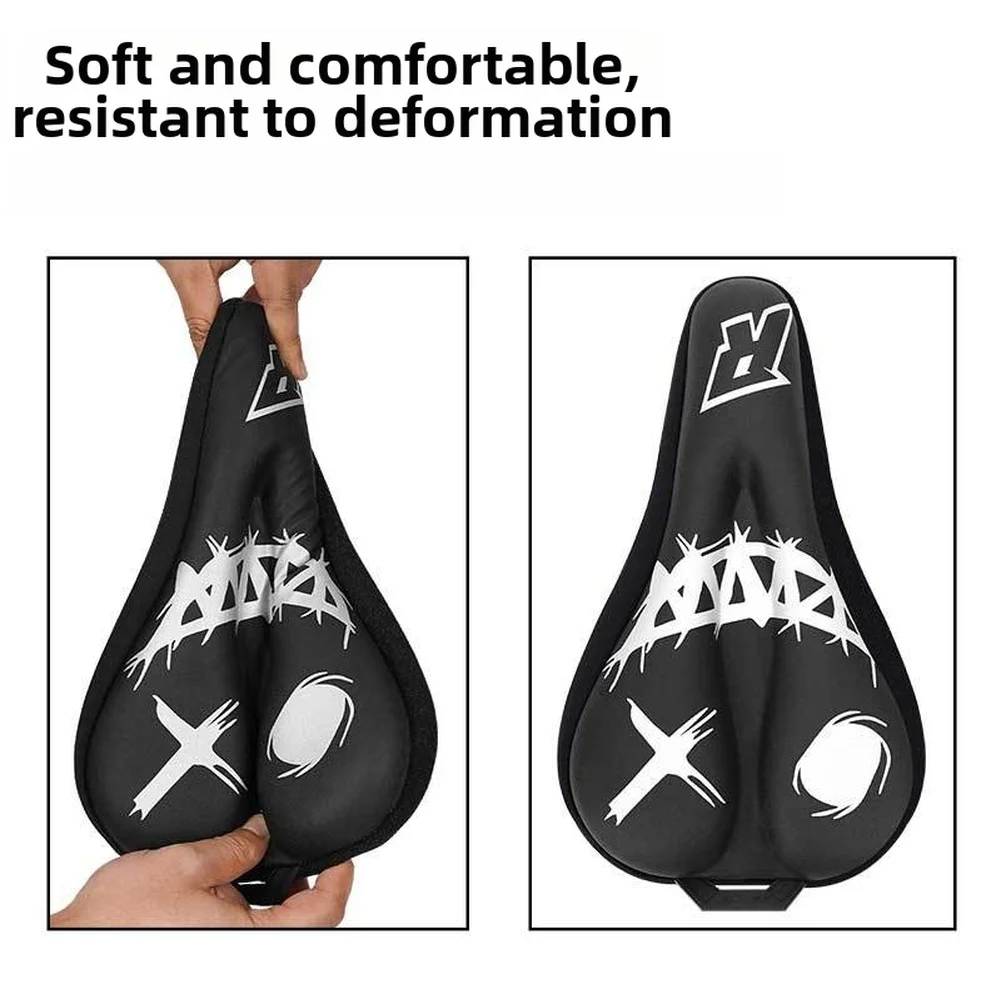 1x غطاء سرج الدراجة دراجة في الهواء الطلق امتصاص الصدمات مبطن غطاء مقعد رحلة أجزاء الدراجات الغبار واقية وسادة حامي #6