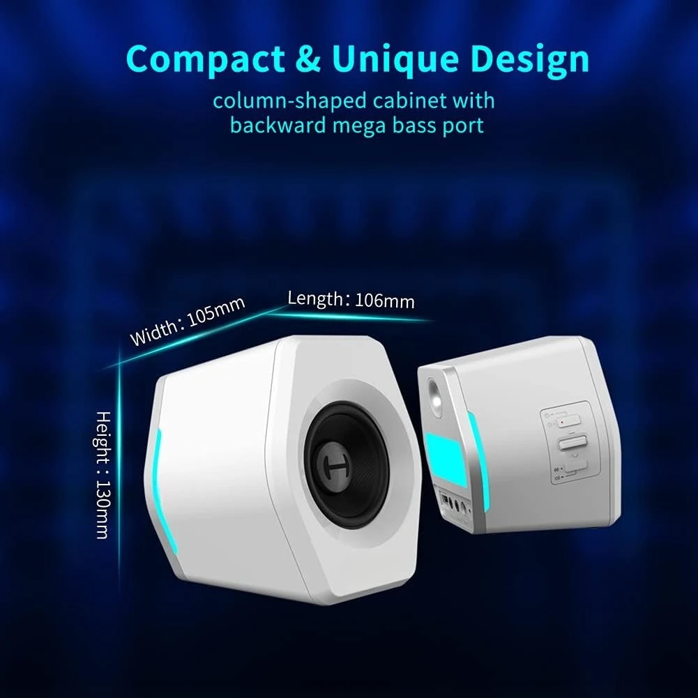 

G2000 32W PC Computer Speakers for Gaming Desktop PC Laptop Mac Computer Woofer Speakers Multimedia Speakers White