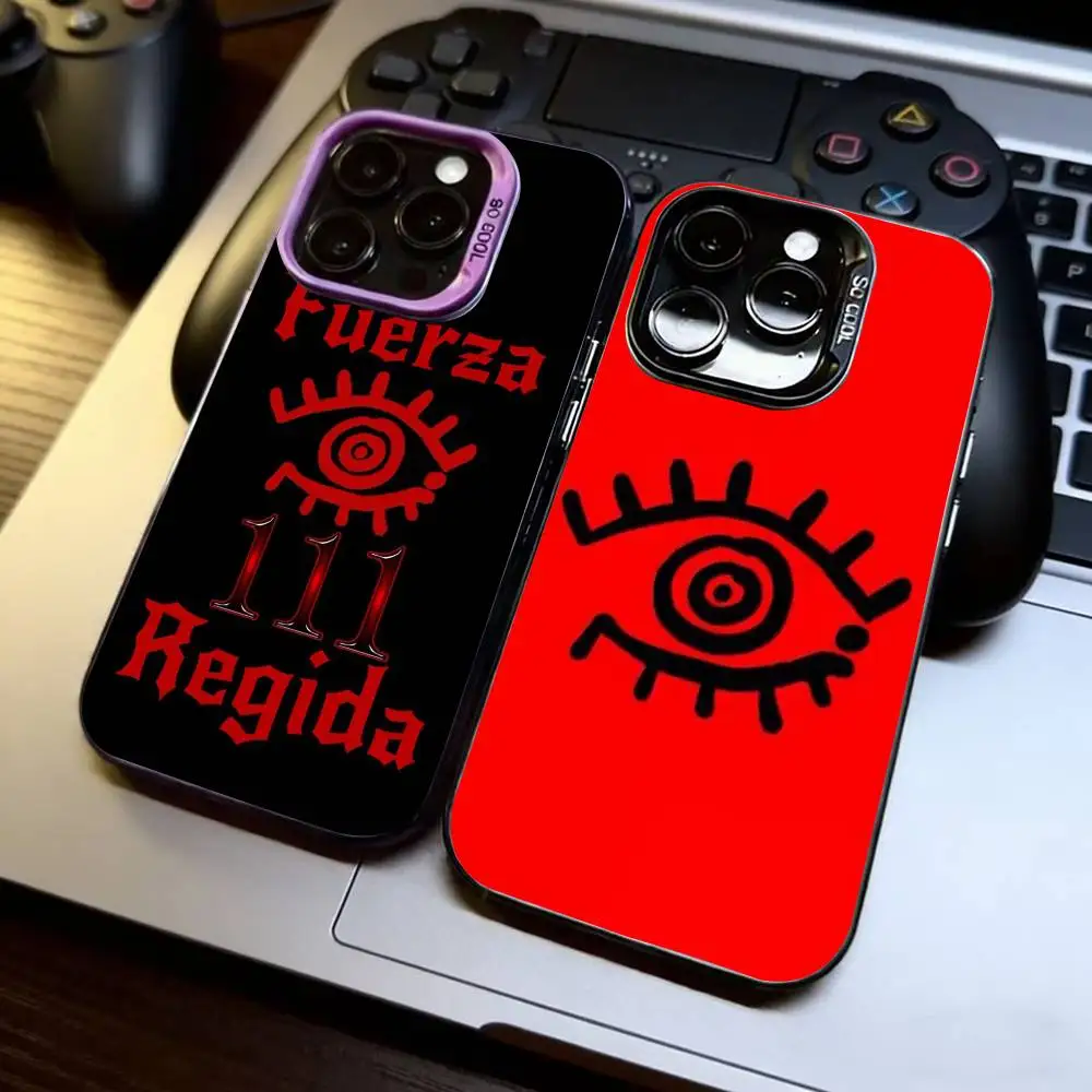 

111xpantia Fuerza Regida Phone Case For iPhone 17,16,15,14,13,12,11 Plus,Pro Max,XS,Colorful Silver Black Cover