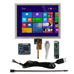 Pantalla LCD IPS de 8 pulgadas, 1024x768, digitalizador de pantalla táctil, controlador, placa de Control, Compatible con HDMI, Raspberry Pi, Kit de Monitor DIY