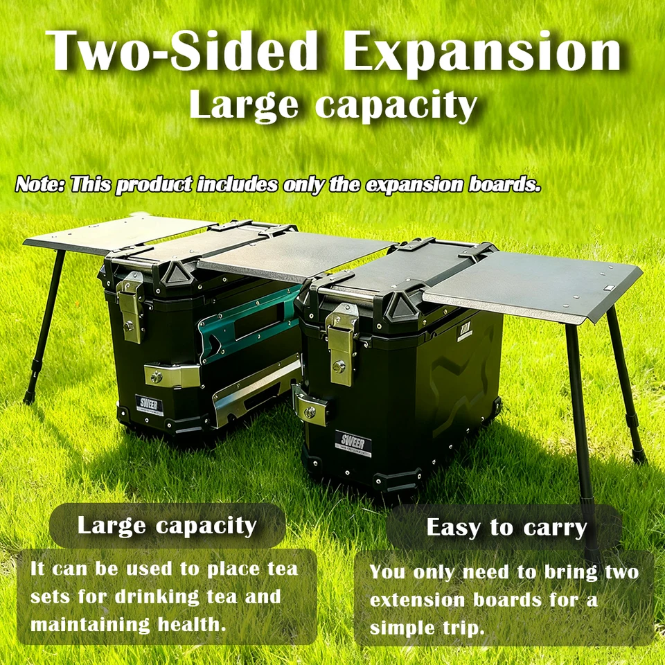 Motorcycle Aluminum Top Case Side Case Universal Camping Table