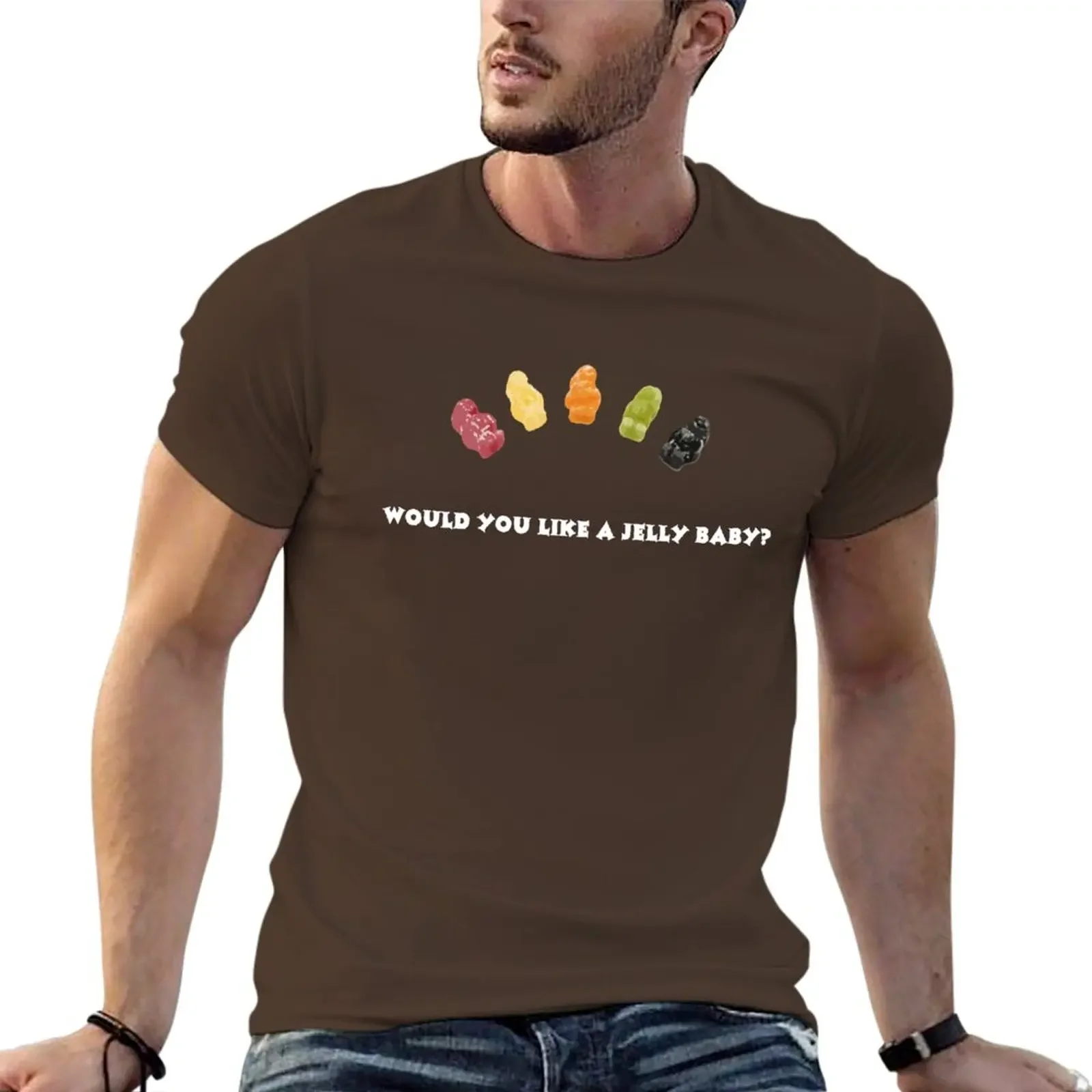 Would You Like a Jelly Baby? T-Shirt street wear shirts graphic anime tshirt anime clothes mens graphic t-shirts anime