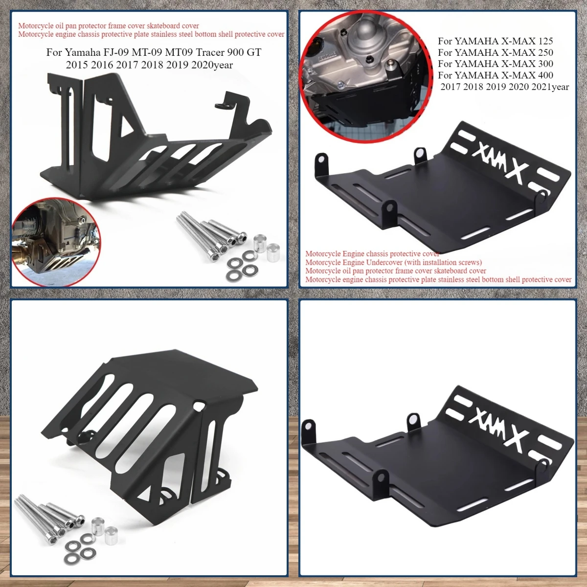 

Защитная рамка для масляного поддона мотоцикла, чехол для скейтборда, двигатель для Yamaha FJ-09 MT-09 MT09 Tracer 900 GT XMAX 300 400 250 125