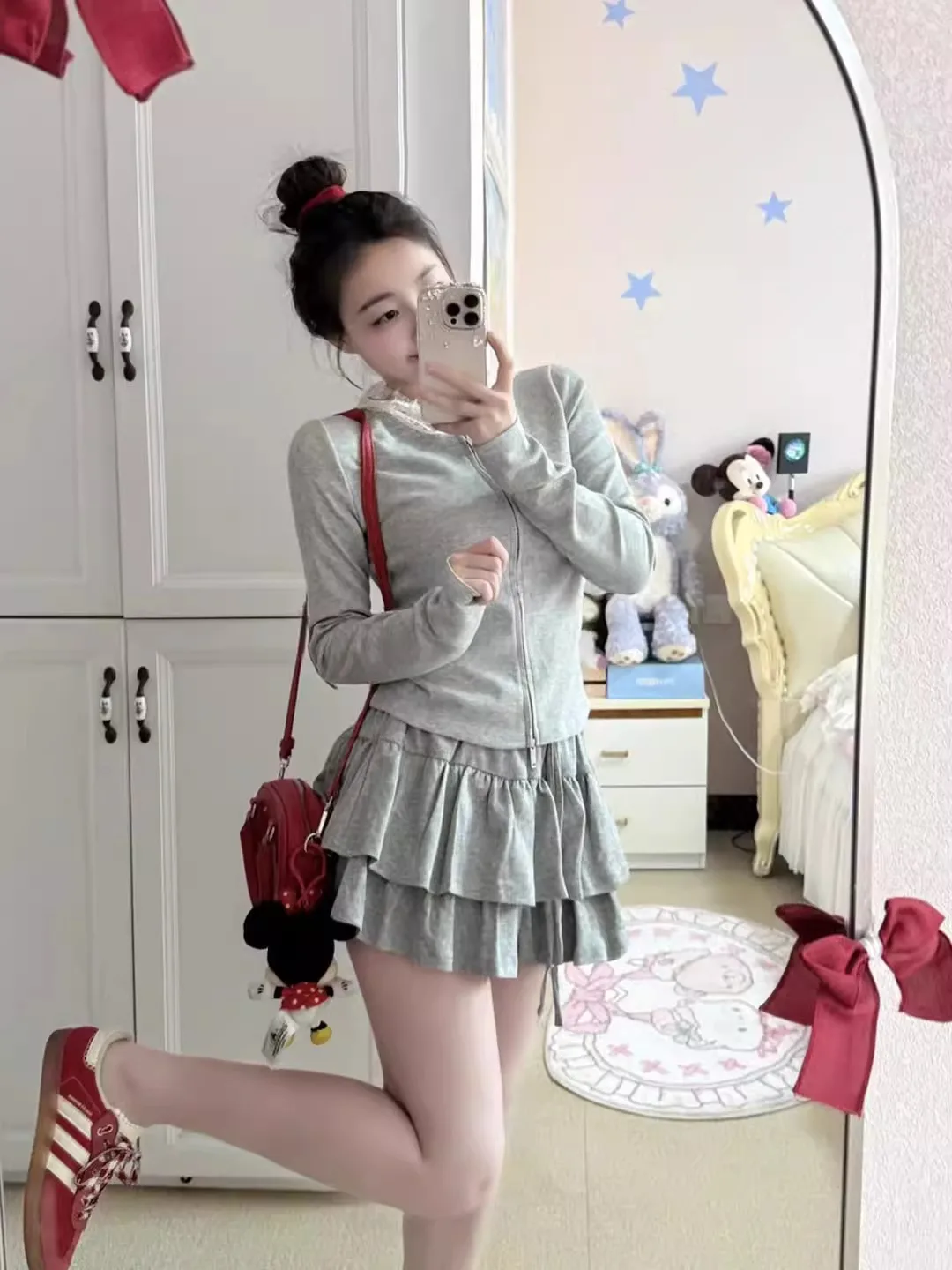 Ballet sle ature ey inchado bolo saia feminina verão doce e picante menina anti-luz cintura elástica f-comprimento saia ort