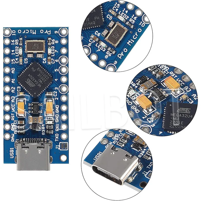 10-1 قطعة برو مايكرو ATmega32U4 5 فولت 16 ميجا هرتز رقاقة أصلية استبدال ATmega328 لاردوينو برو ميني ل ليوناردو UNO R3