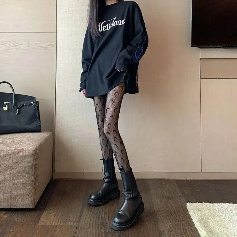 Anime marinheiro meias de seda cosplay trajes sexy fishnet apertado moda lua preto branco lolita malha meiasuiwa