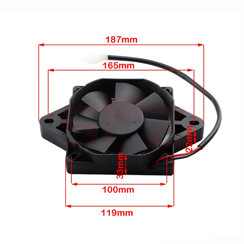 Ventilador de refrigeração eletrônico de 12v, para motocicleta de 150c 250cc, veículo off-road de quatro rodas, atv, bicicleta de túnel off-road