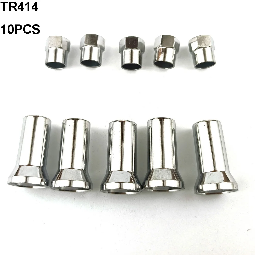 10pcs Universal Chrome Tyre Valve Stem TR413/TR414 Left Right Front Rear Tire Valve Sleeve Covers