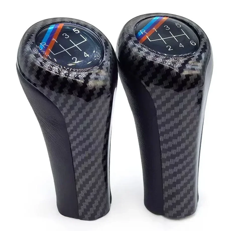 Carbon Leather Gear Shift Knob for BMW 1 3 5 6 Series M3 M4 M5 X5 X6 E30 E32 E34 E36 E38 E39 E46 E53 E60 E83 E84 E87 E90 E91 E92