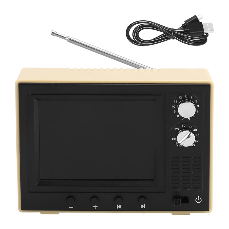 1:12 Miniature TV Playable Video Mini Television Model Living Room Home Appliances Decor Toy