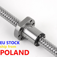 Poland stock C5 Ball screw SFU1605 Single Ballnut Customizable 1605 End Machined CNC Parts 3D Printer BallScrew 1605