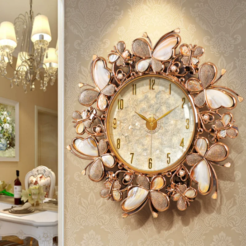 Premium Unusualhands Wall Clock Large European Style Luxury Digital Wall Clock Kitchen Aesthetic Reloj De Pared Home Decor Items
