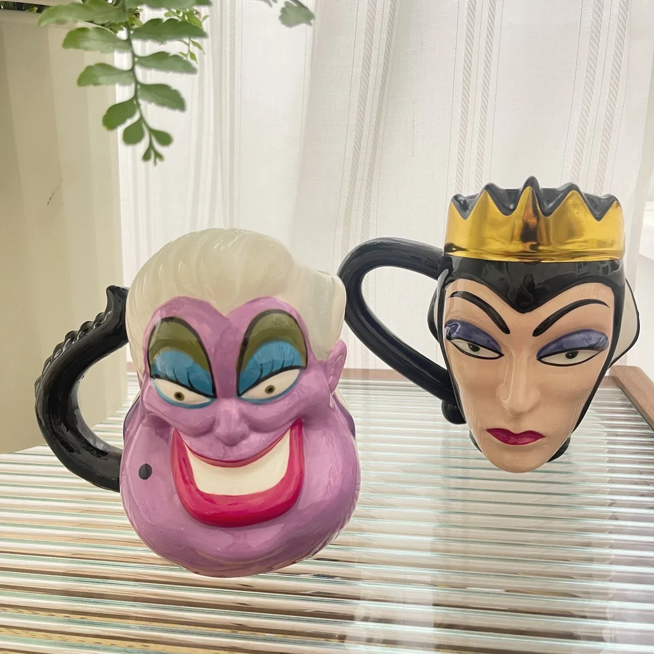 

2024 Disney The Little Mermaid Villain Ursula Action Figure Toys Ceramic Mug Funny Creative Ursula Cup Gifts Kawaii Kids Girls