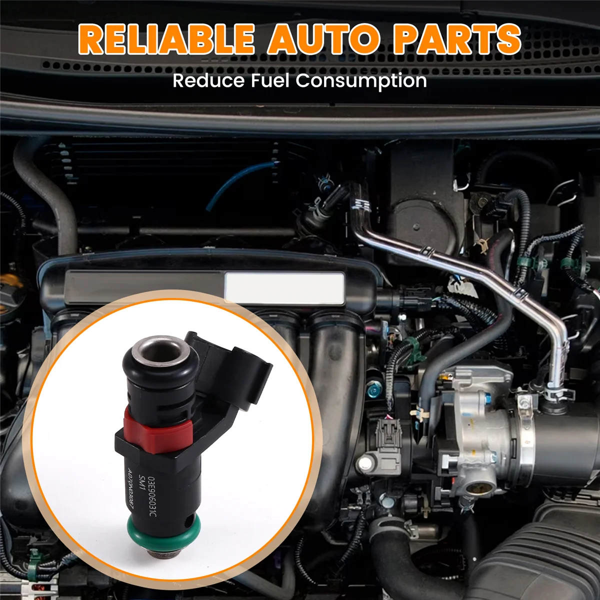 燃料インジェクター03E 906031   シュコダ ファビア Mk1、シート イビサ Mk3、VW ポロ 9N、コルドバ、ルームスター 1.2L -T45C 用