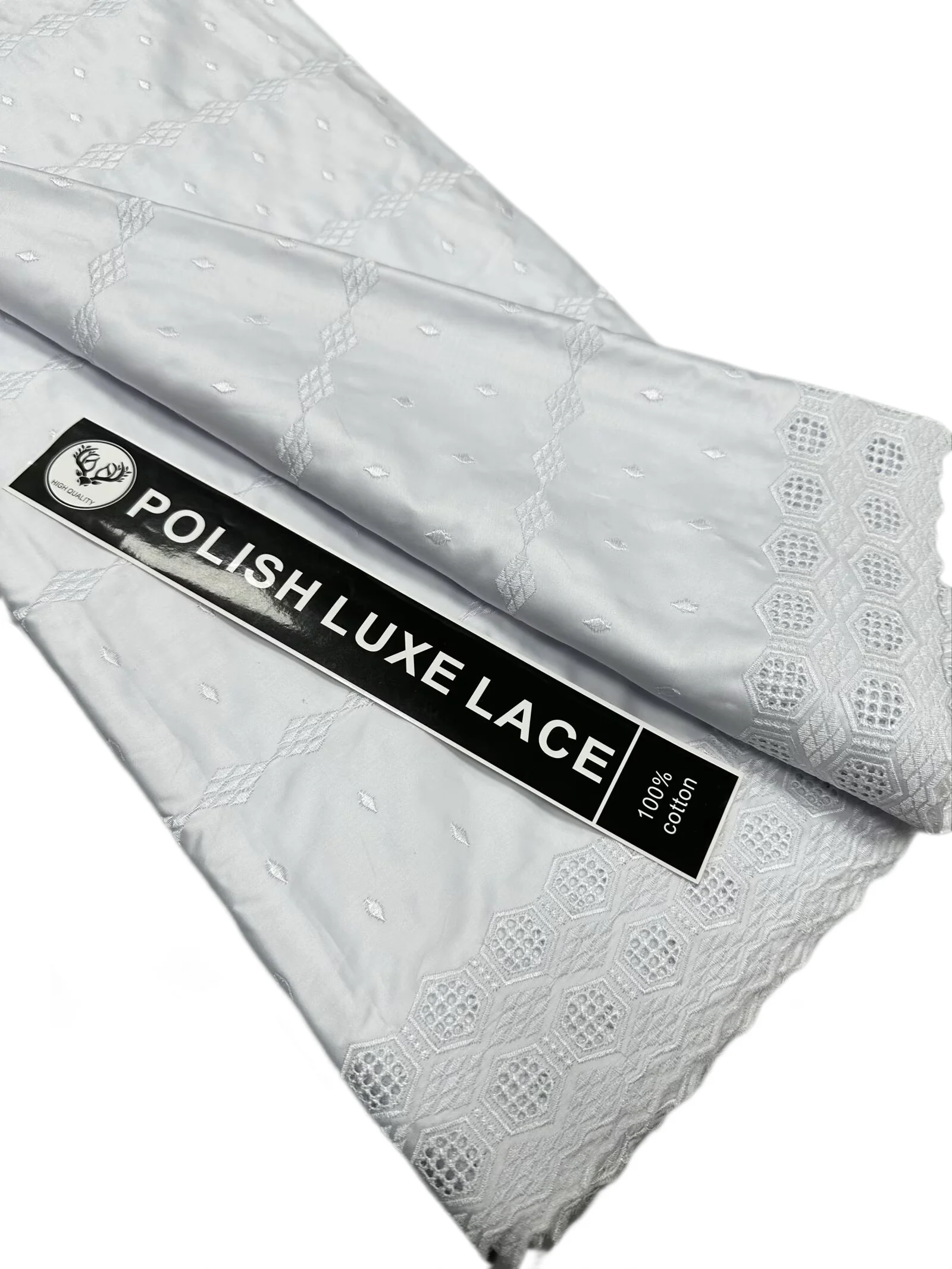 

Белая африканская швейцарская вуаль, сухая хлопковая кружевная ткань, 2025 5 ярдов, нигерийская кружевная ткань с вышивкой и камнями для женского праздничного платья