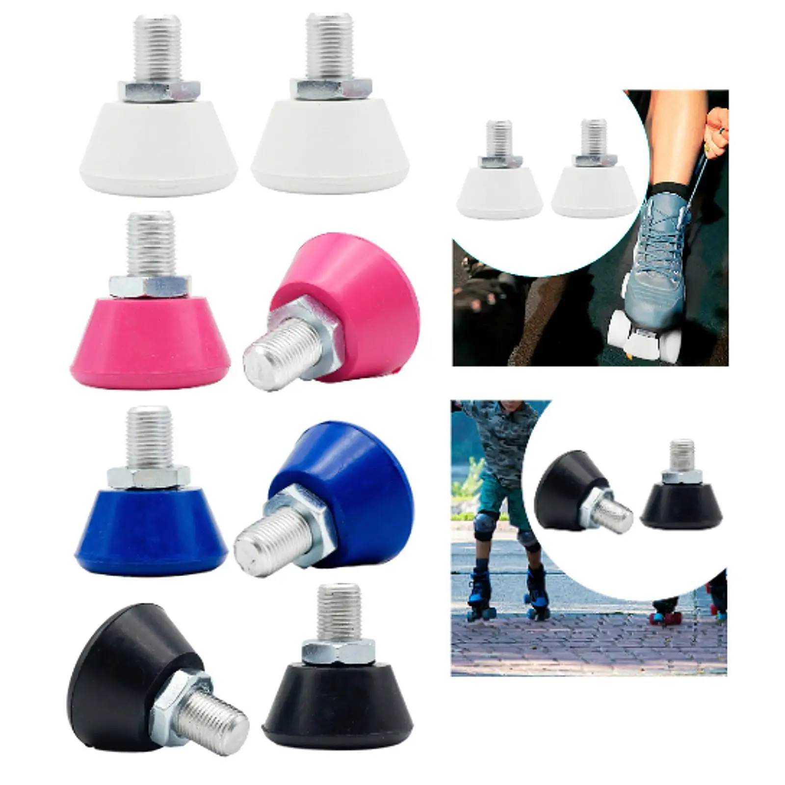 

2x Roller Skates Brakes Pads Roller Skate Accessories Portable Lightweight