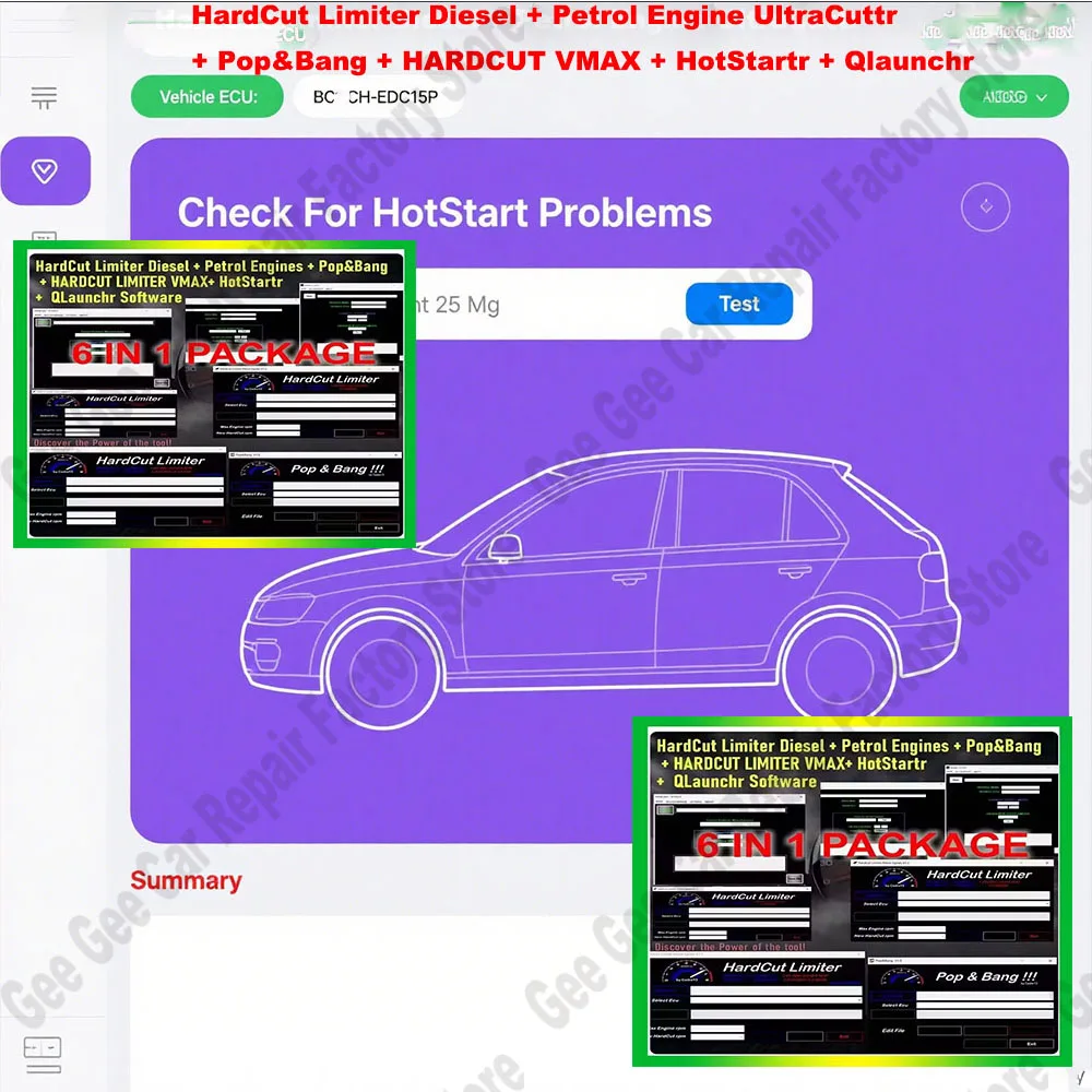 

6 IN 1 ECU obd2 scanner Tool HardCut Limiter Diesel - Petrol Engines-Pop&Bang- HARDCUT LIMITER VMAX+HotStartr+ QLaunchr Software