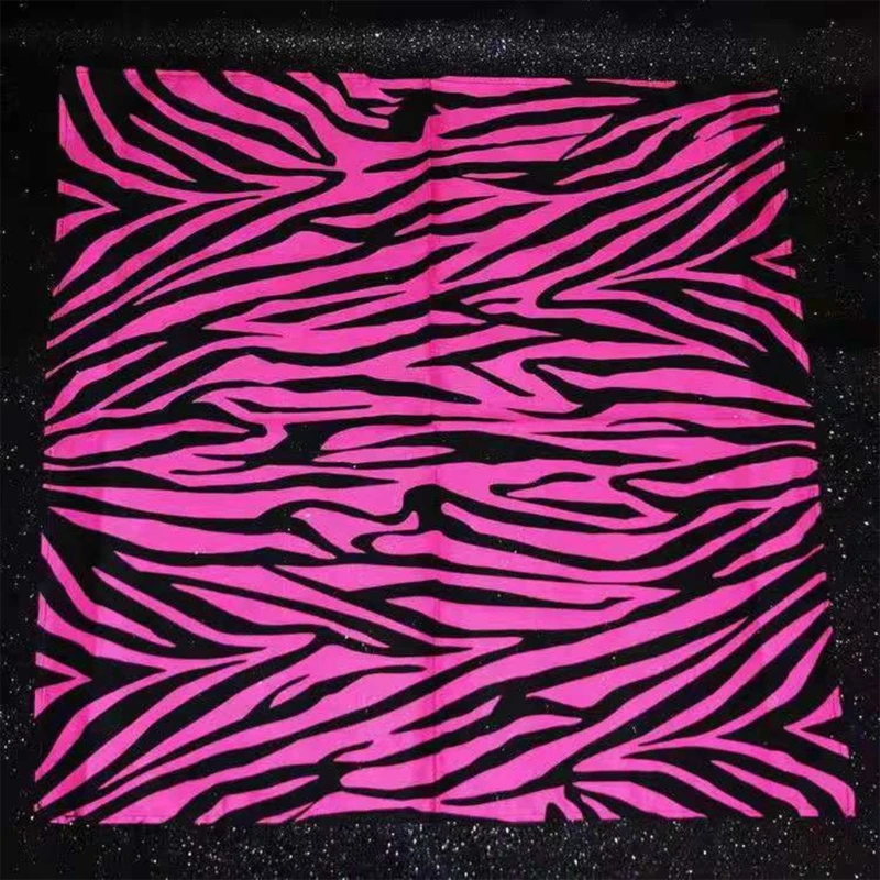 Pink Zebras Bandan Y2kBandana Top Women Handkerchief Zebras Headscarf Turban Drop Shipping