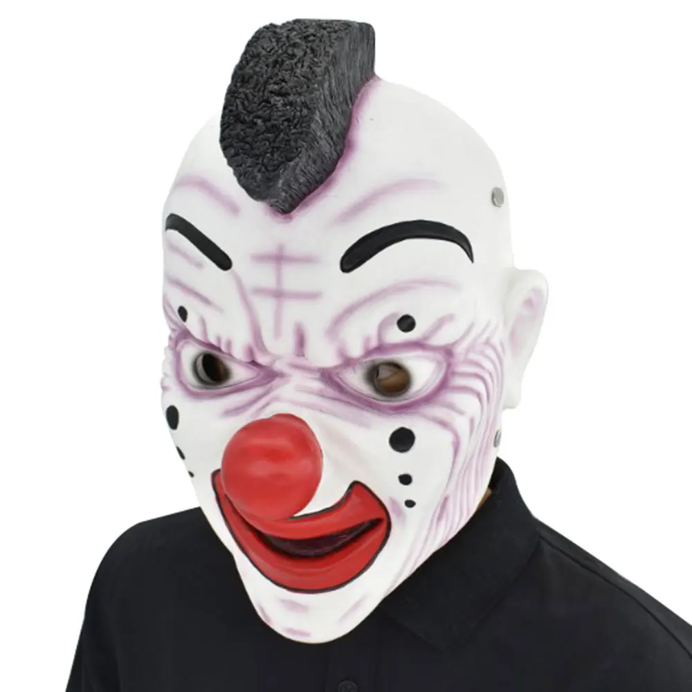 Red Nose Clown Party Mask, Halloween Knot Band Mask, Resin Helmet