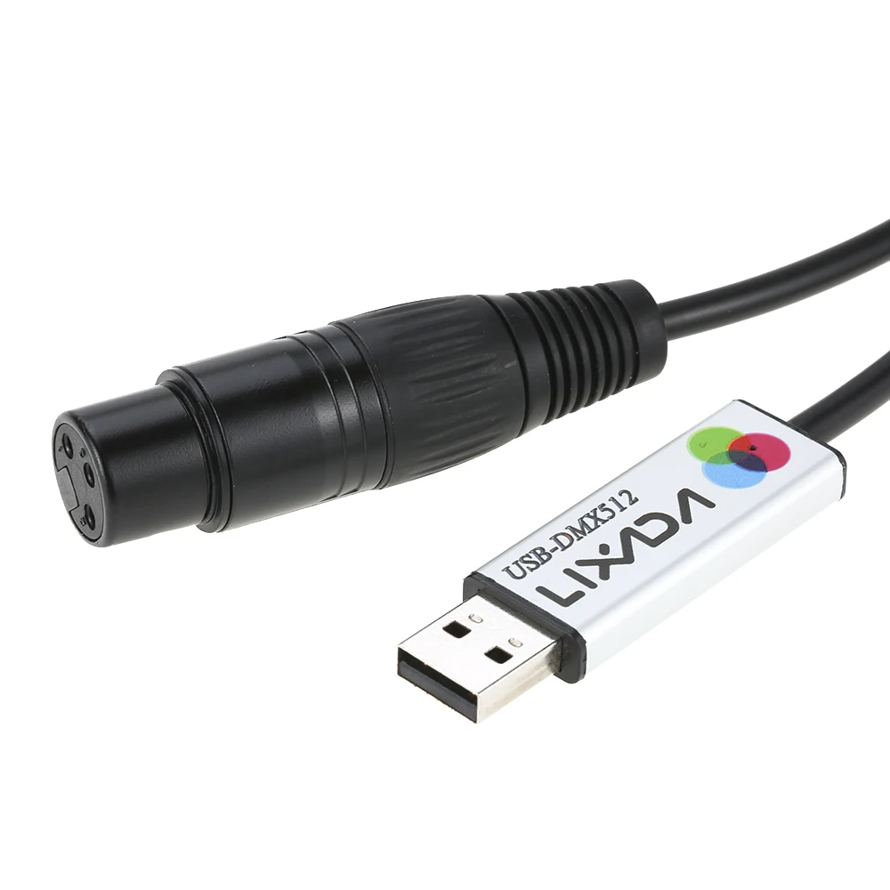 Picture 5: Lixada USB Lighting Console USB to DMX Interface Adapter LED DMX512 Computer PC Stage Lighting Controller Dimmer
