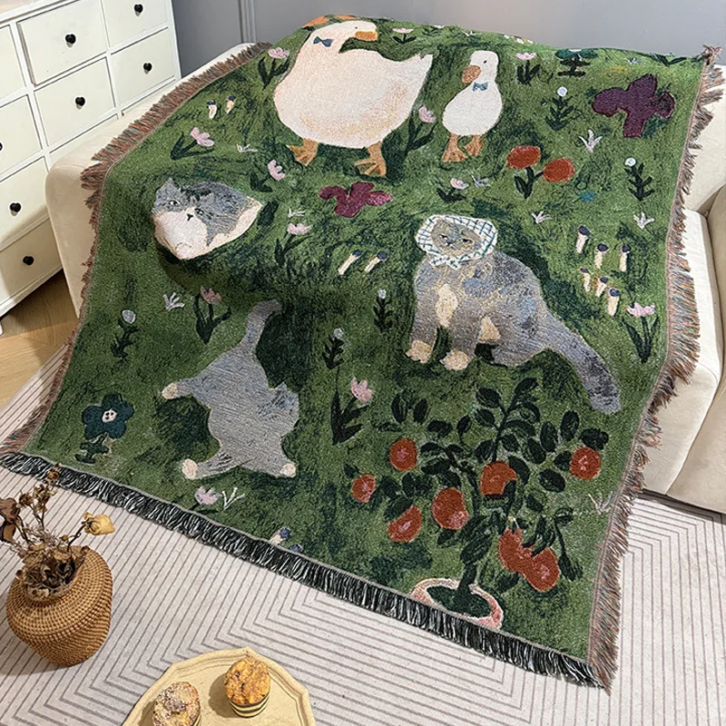 

Boho Throw Blanket Spring Sofa Bed Armchair Camping Blanket Reversible Cotton Bohemian Tapestry For Sofa Couch Chair Home Deocr