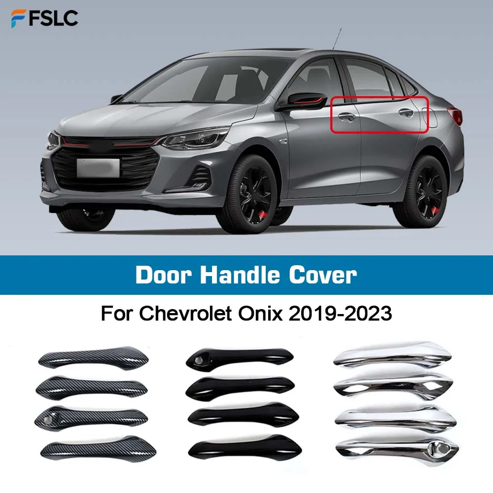 

⭐ Подлинный ⭐ Украшение дверной ручки для Chevrolet onix 2019-2023, углеродное волокно, черный, серебристый цвет, автомобильные аксессуары, внешний Стайлинг
