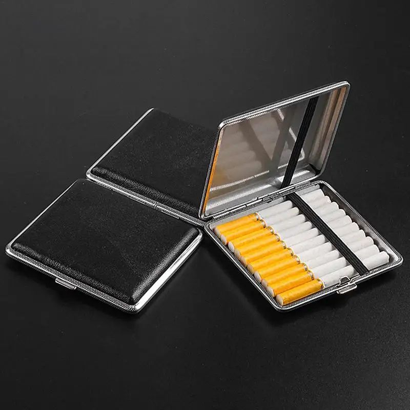 Portable Cigarettes Case Storage Container And Clip On Pocket Holder Portable Pocket Carrying Box Cigarettes Container PU