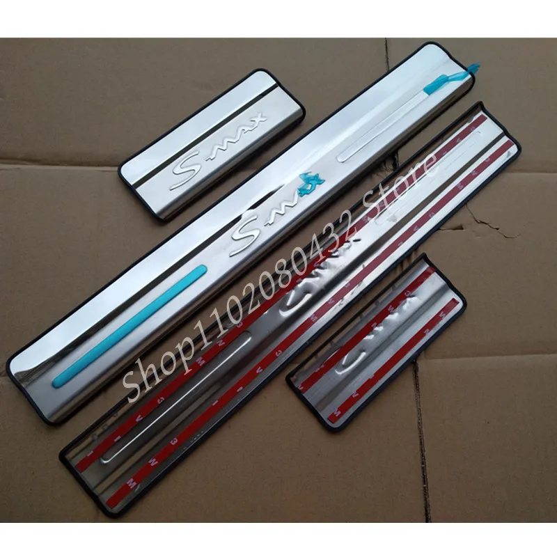 

Car Styling Stainless Steel Scuff Plate/Door Sill sticker scuff plate door sill for Ford S-MAX 2007 2008 2009 2010-2019